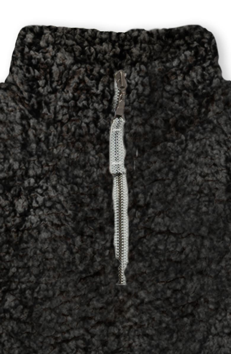 Dalix Womens Ghost Faux Quarter Zip Pullover, Alternate, color, Black