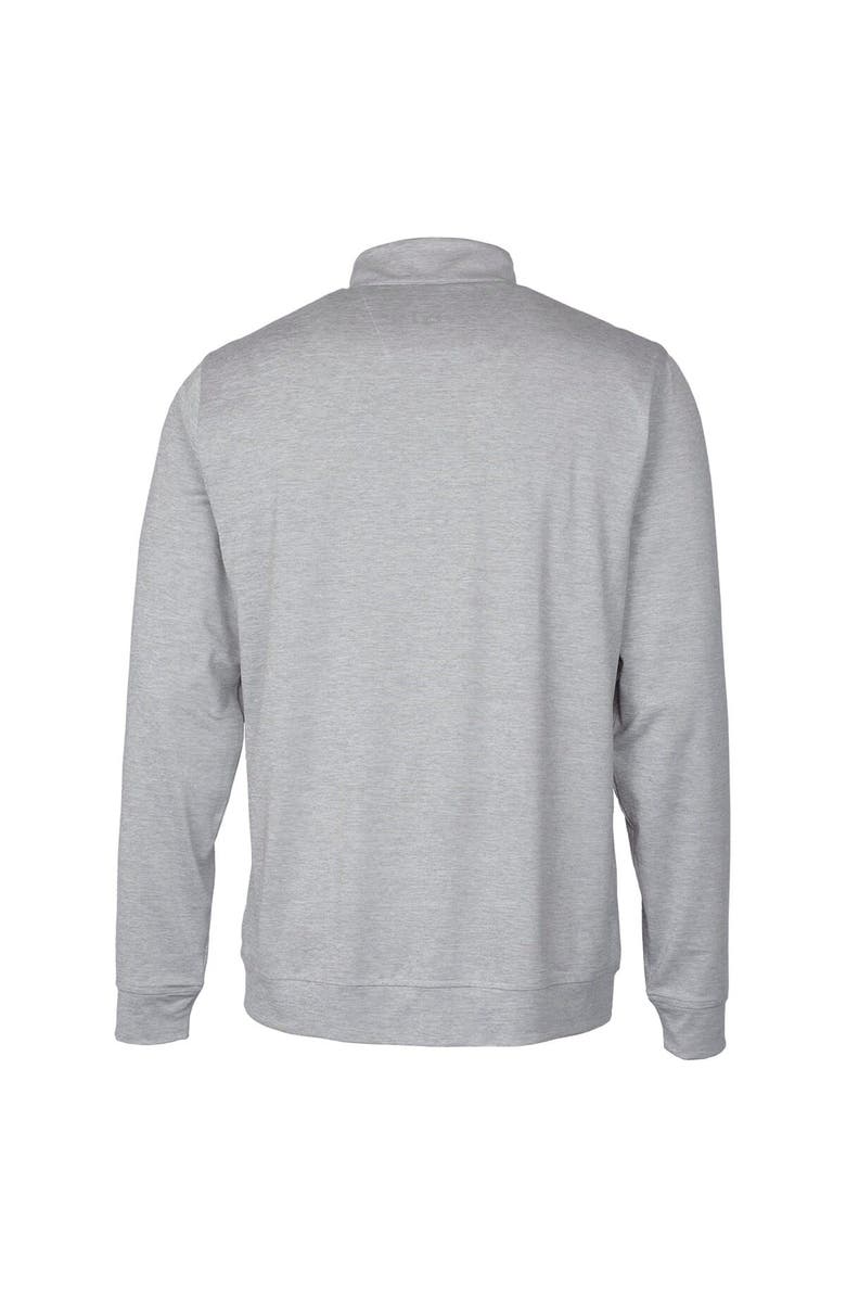 Cutter & Buck Men's Cutter & Buck Gray Ohio State Buckeyes Heathered Vault Stealth Quarter-Zip Pullover Top, Alternate, color, 