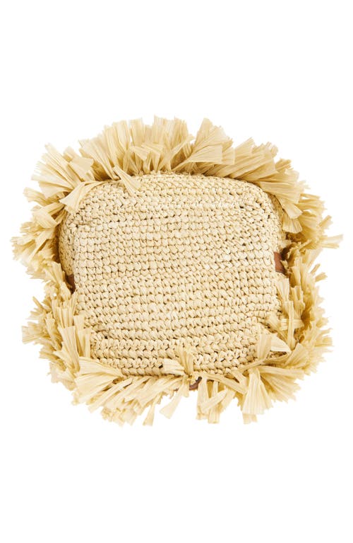ANYA HINDMARCH ANYA HINDMARCH SMALL EYES RAFFIA DRAWSTRING BUCKET BAG 