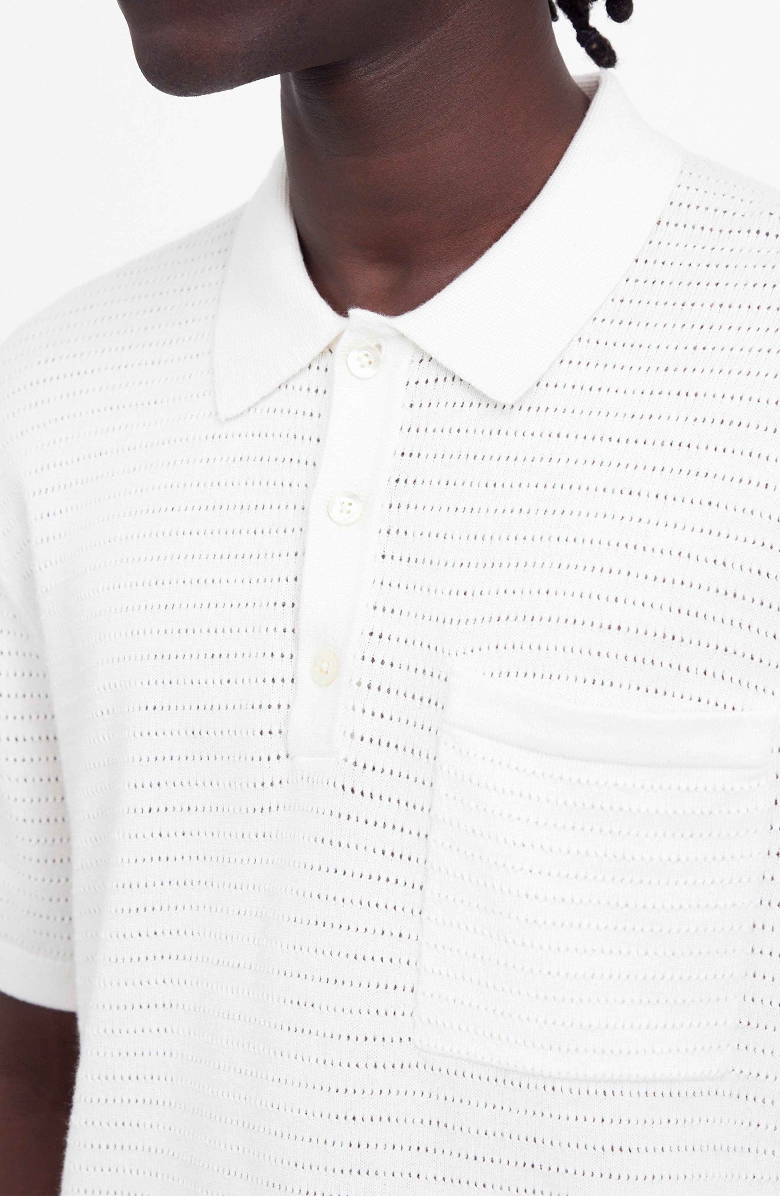 Pointelle Stitch Sweater Polo - image 2