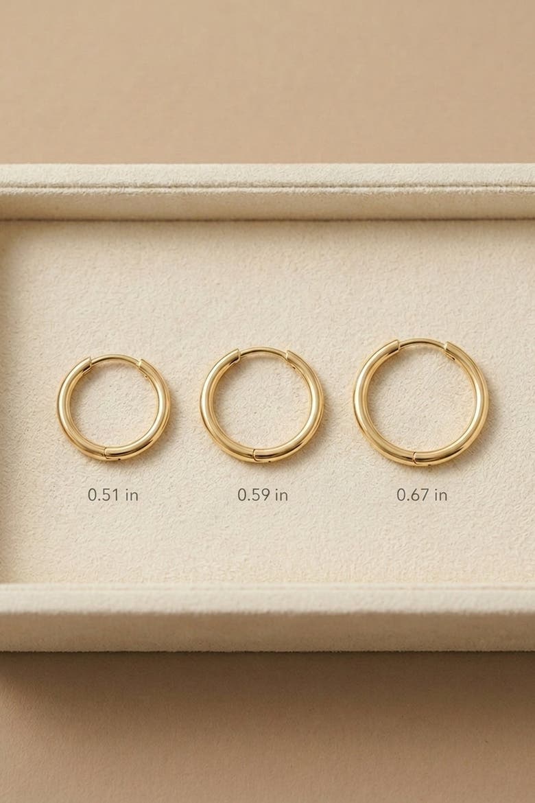 14K Gold Hoop Classic Single Earring, Alternate, color, 14 K Yellow Gold