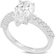 LuvMyJewelry Iris 14K Gold Pear Shaped Lab Grown Diamond Hidden Halo Ring - 2.7 Ct
