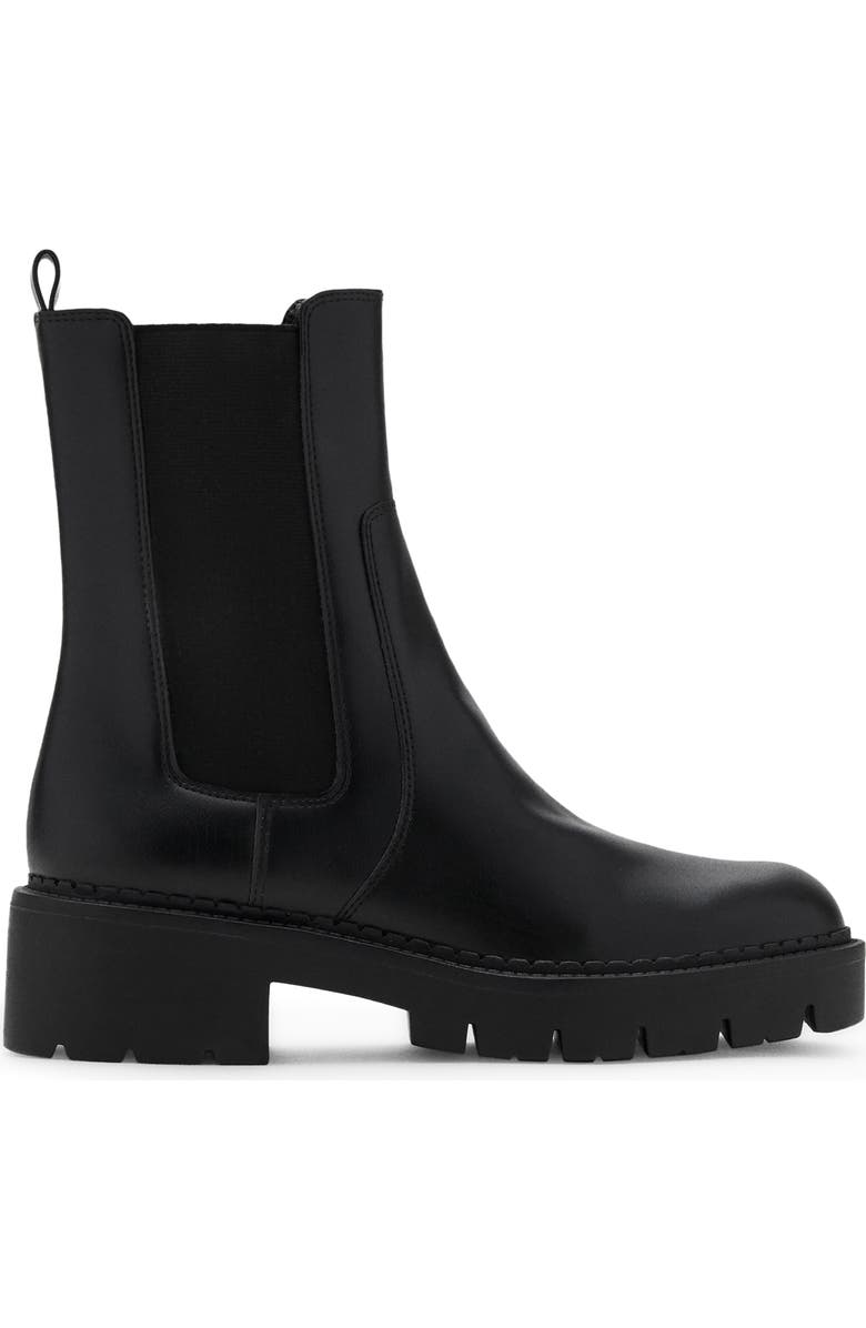 MANGO TEEN Lug Sole Chelsea Boot, Alternate, color, Black