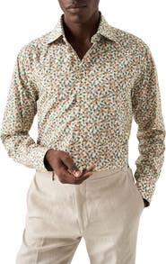 Eton Contemporary Fit Pineapple Stretch Cotton Dress Shirt