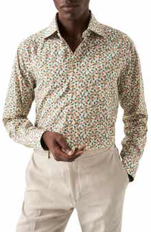 Eton Contemporary Fit Pineapple Stretch Cotton Dress Shirt