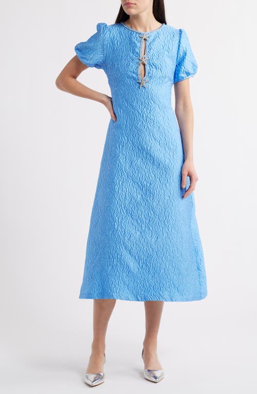 Sister Jane Reef Jacquard Midi Dress In Blue