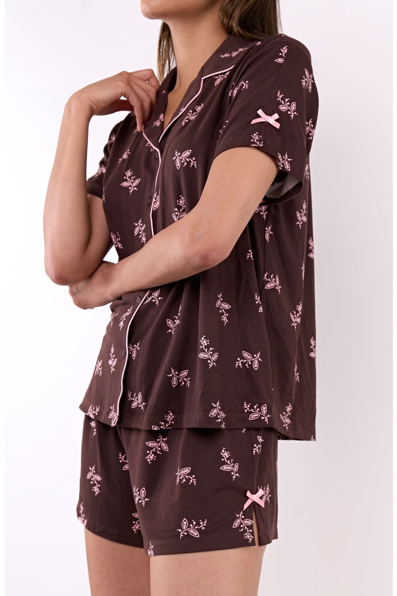 Breann 3-Piece Pajama Set, Alternate, color, CHOCOLATE