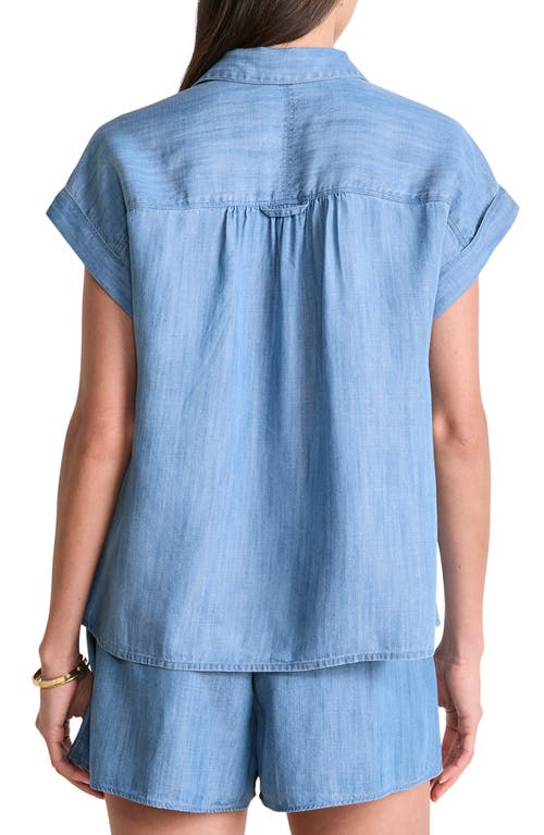 Vineyard Vines Chambray Top In Blue