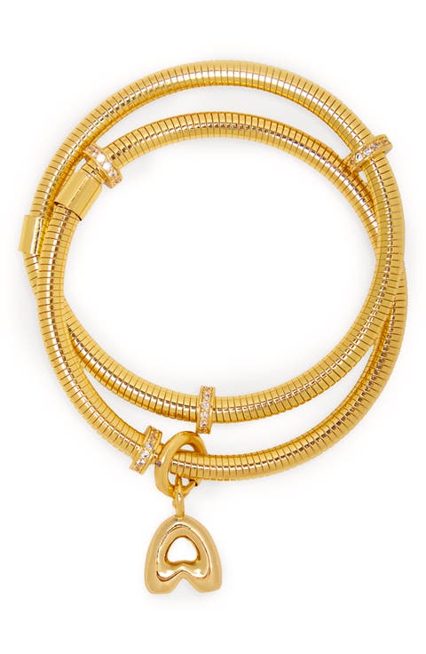Bubble Charm Initial Bracelet