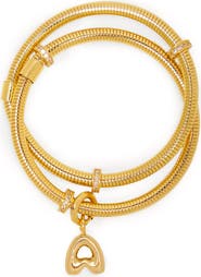 SAACHI Bubble Charm Initial Bracelet