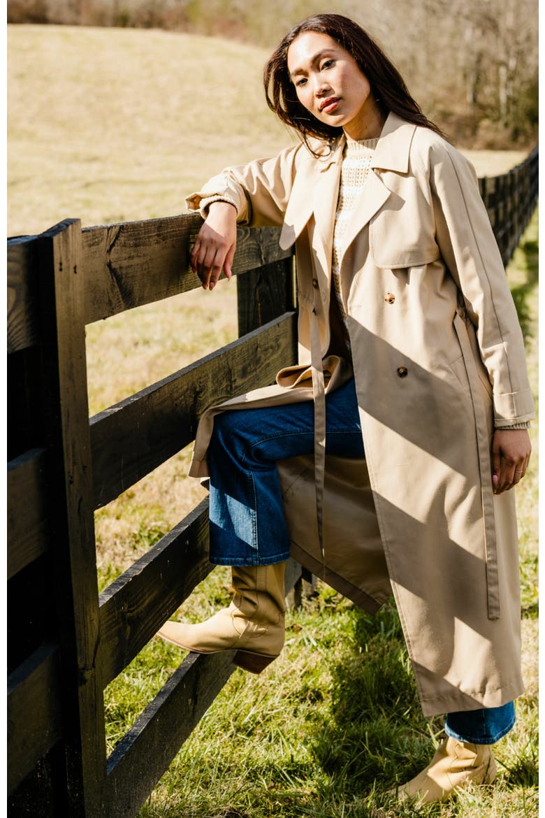 Kimberly Trench Coat, Alternate, color, Brown Sugar