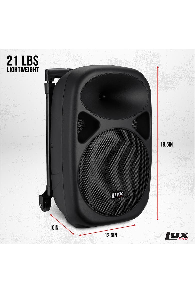 Rechargeable Battery PA Speaker, PA System W/Equalizer SD Slot & Built-in Bluetooth, Alternate, color, Black