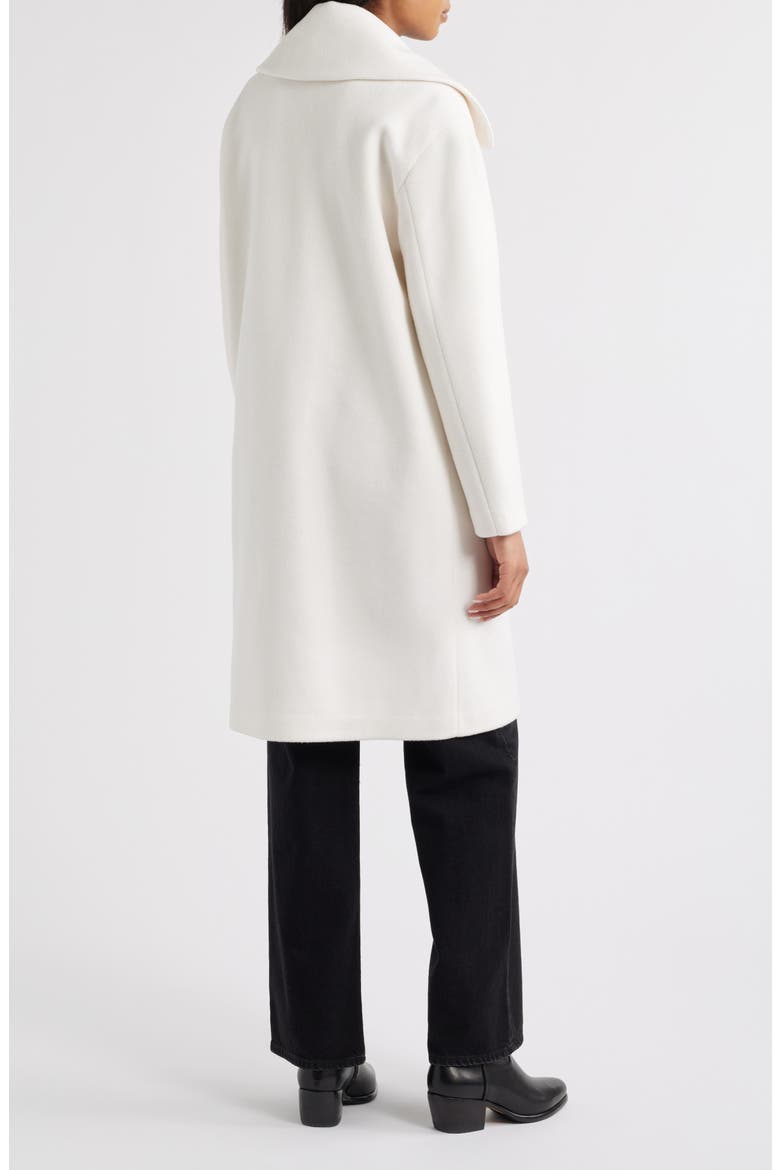 Double Breasted Knit Coat, Alternate, color, WHITE
