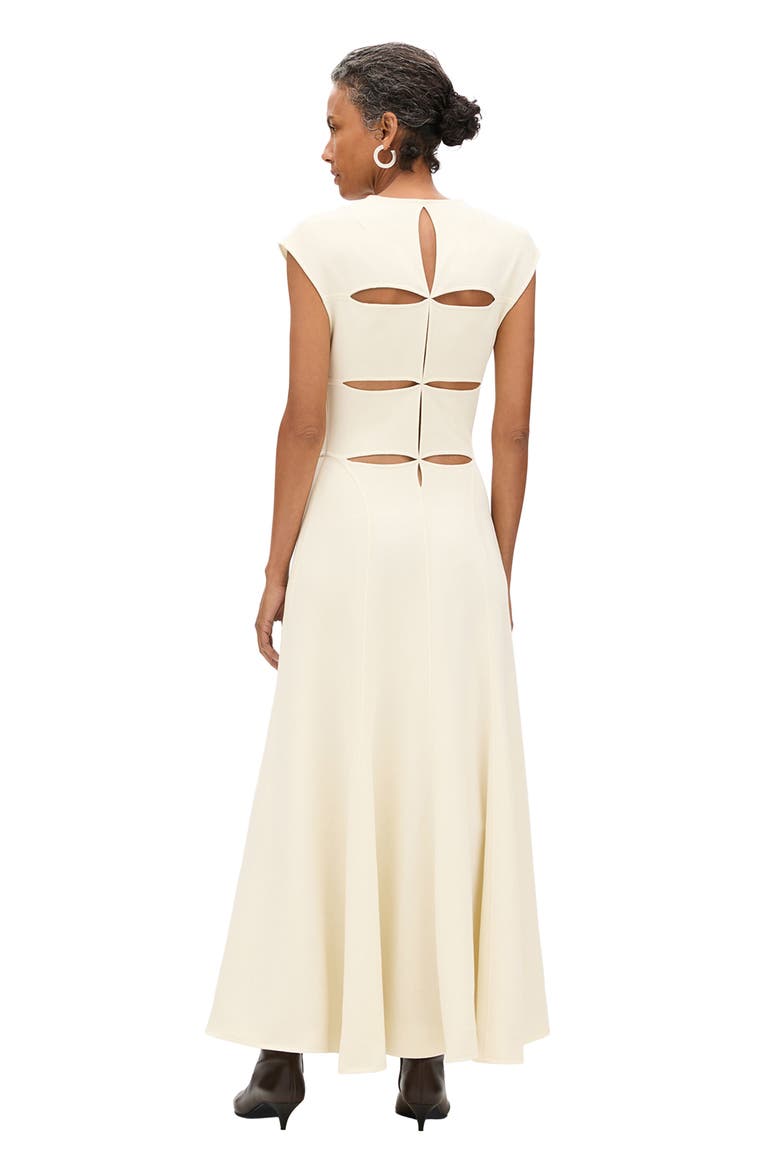 Double Face Cutout Dress, Alternate, color, Cream