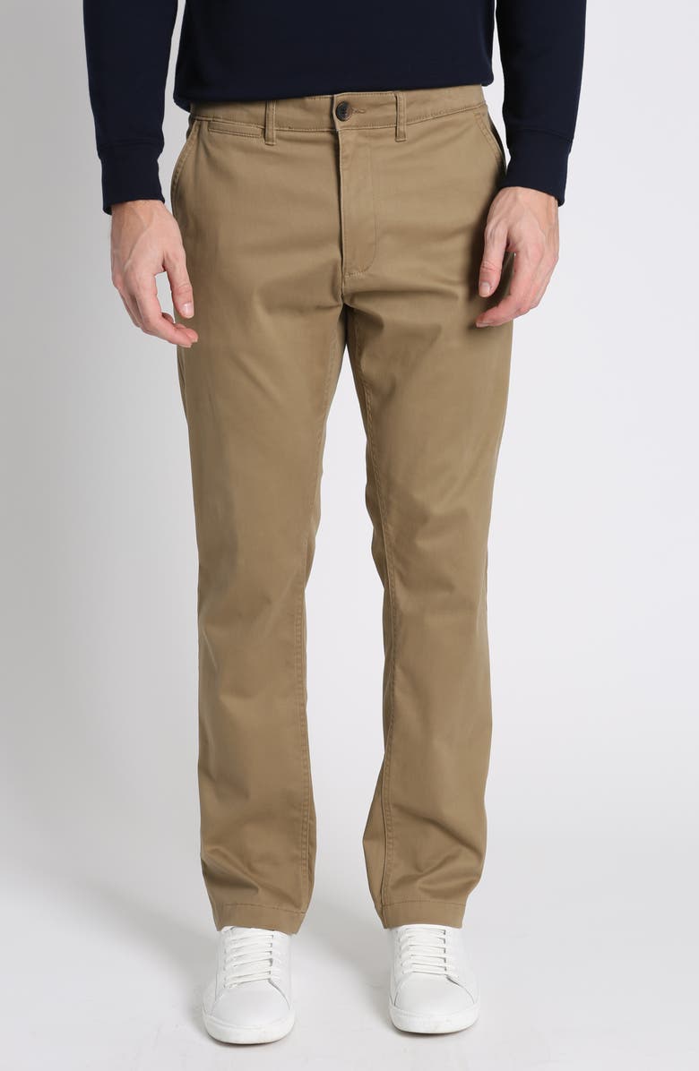 JACHS Bowie Stretch Twill Chinos, Main, color, Khaki