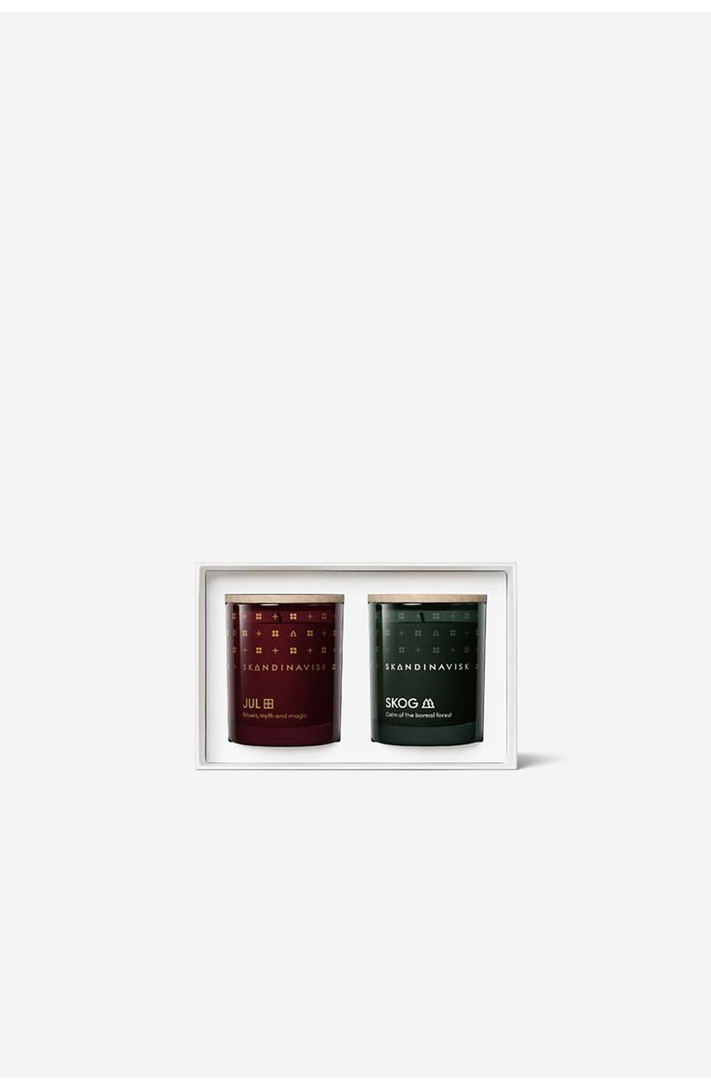 SKANDINAVISK Yuletide Scented Candle Giftset 65g x 2, Alternate, color, Red
