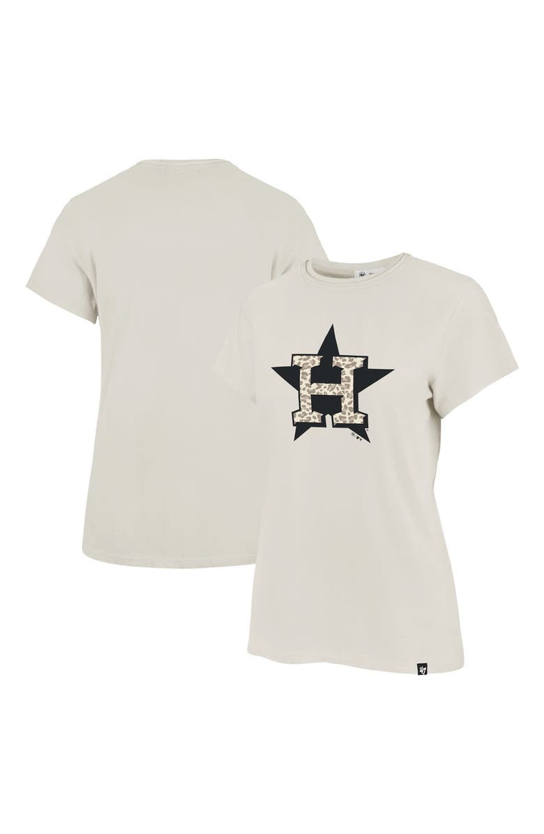 '47 Women's '47 Oatmeal Houston Astros Imprint Frankie T-Shirt, Main, color, 