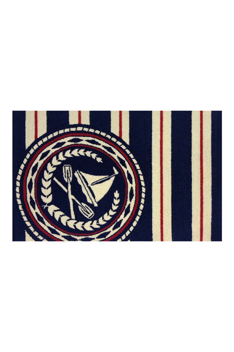 Nautical Boat Oars Doormat, Main, color, BLUE RED WHITE