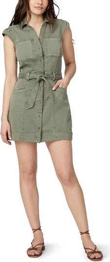 PAIGE Jaxsyn Tie Waist Denim Dress Nordstromrack