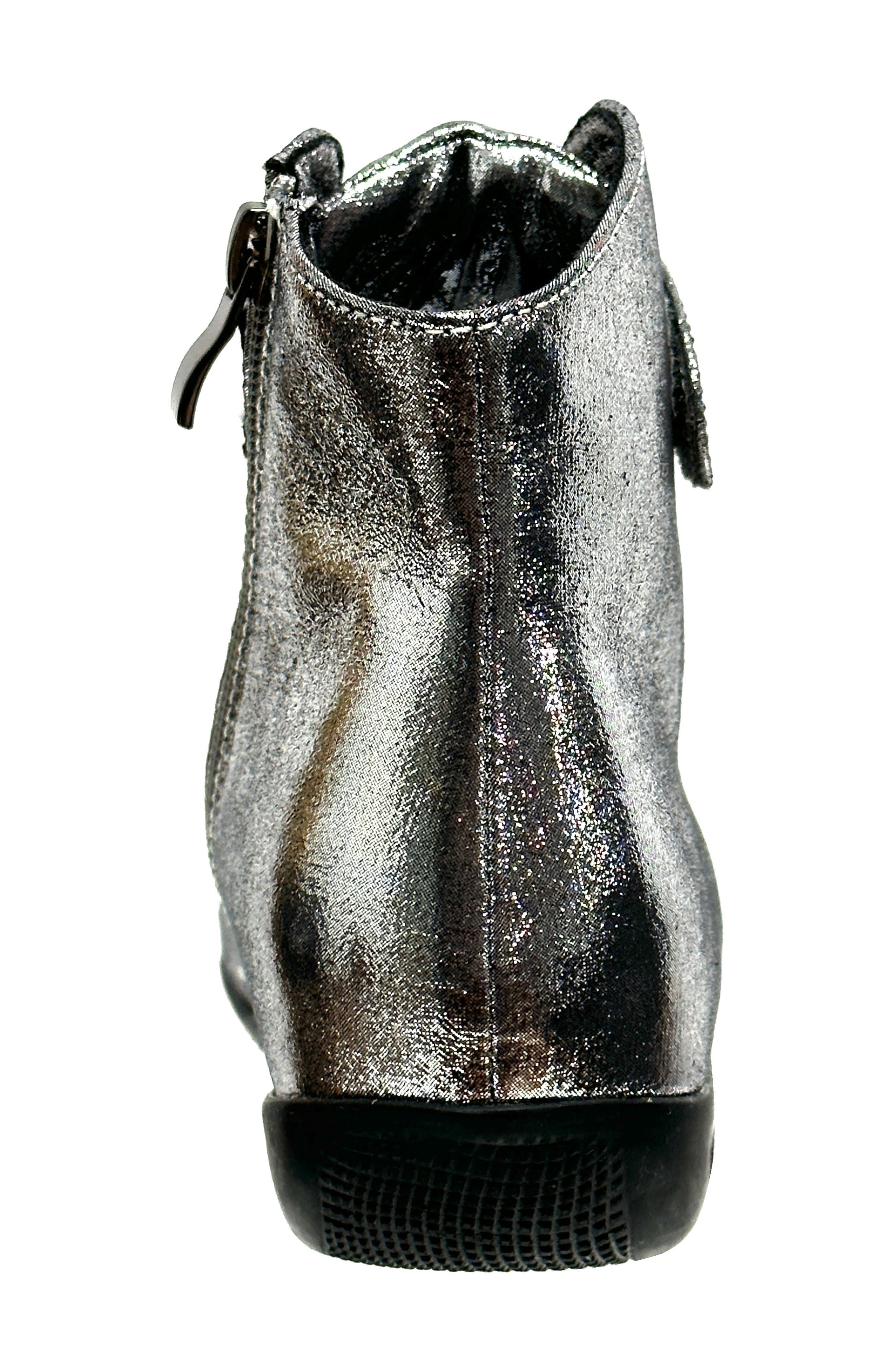 Rock Embellished Metallic Wedge Sneaker, Alternate, color, PEWTER
