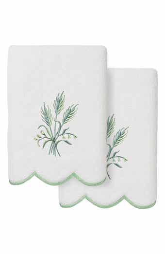 Whitney Scallop Set of 2 Turkish Cotton Hand Towels
