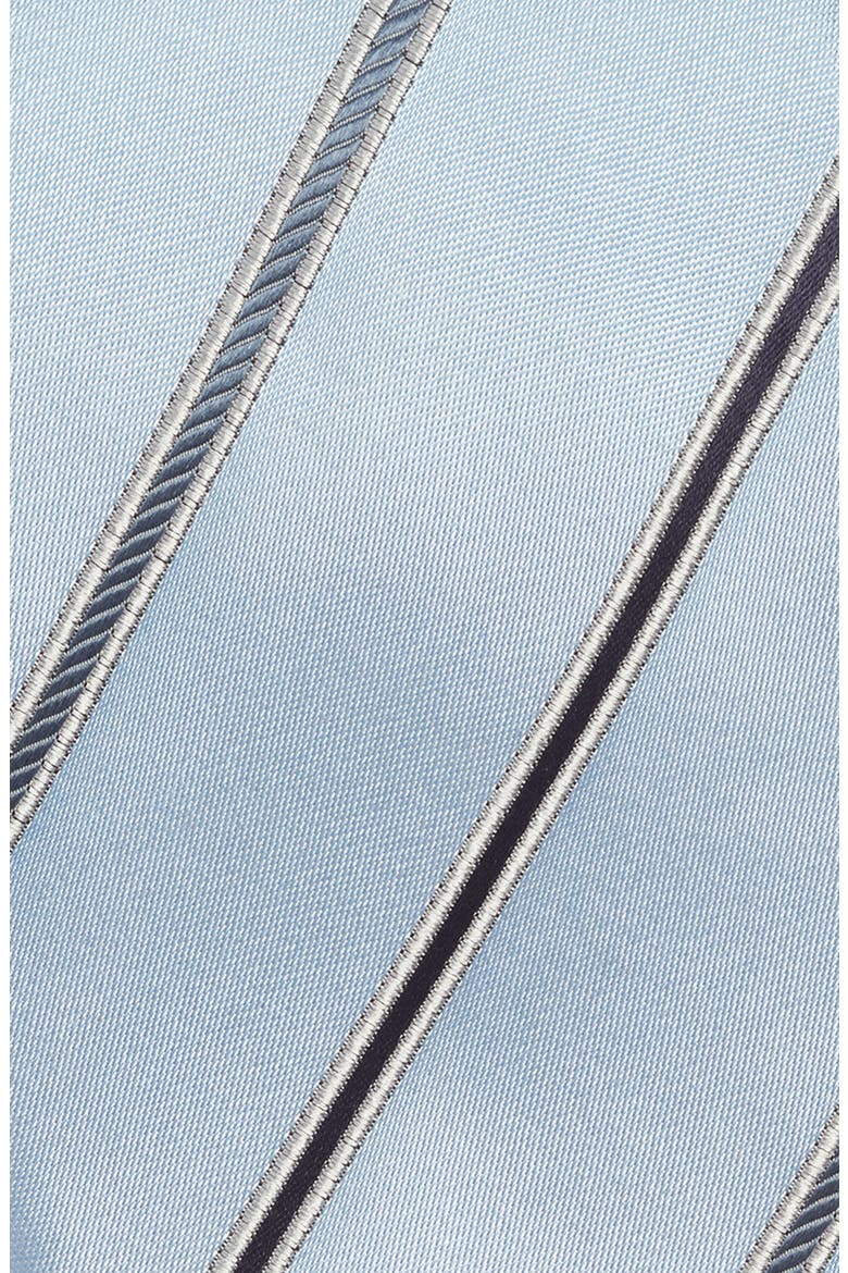 Stripe Silk Tie, Alternate, color, LIGHT BLUE