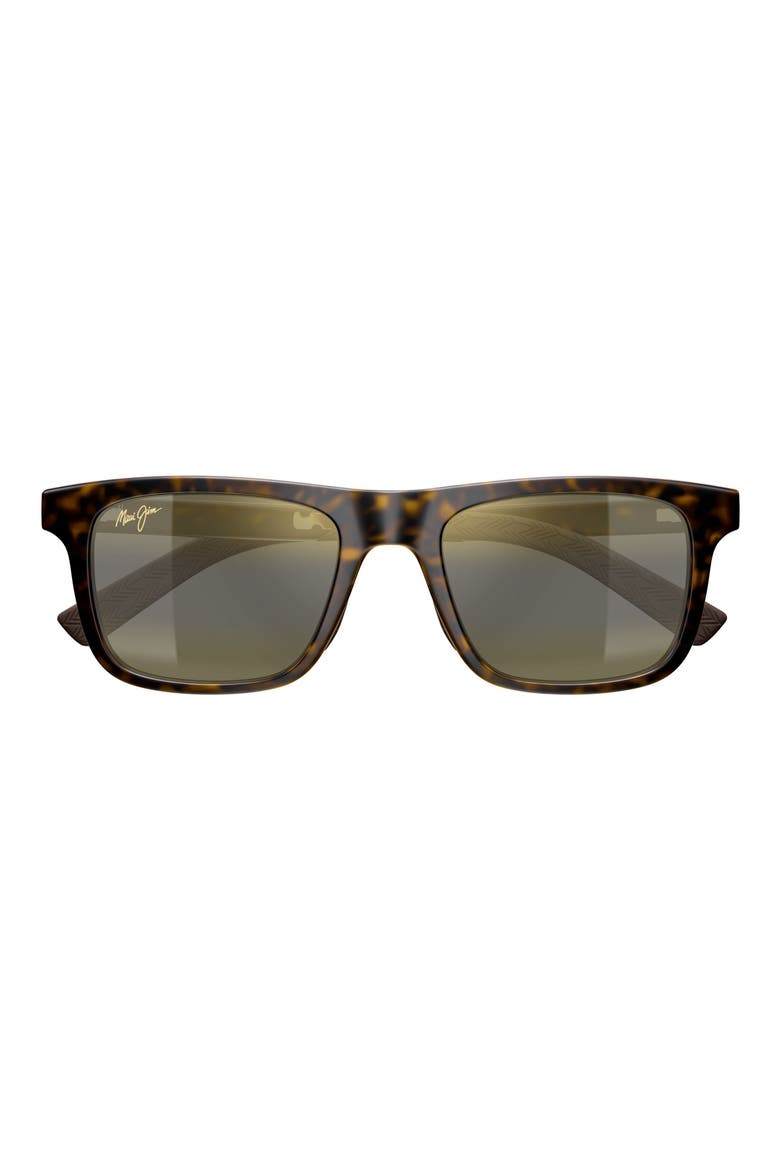 Moaka 52mm PolarizedPlus2® Rectangular Sunglasses, Main, color, BROWN