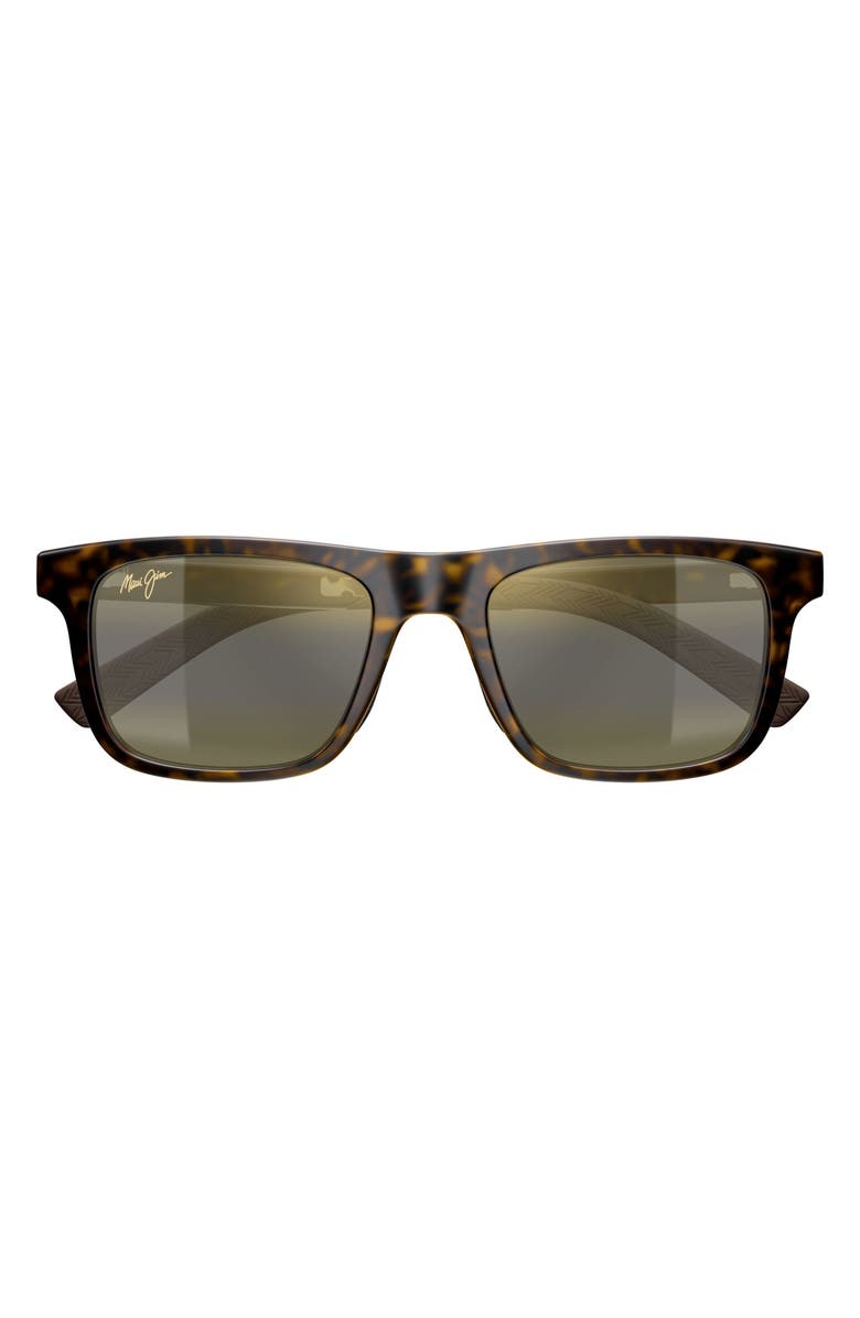 Maui Jim Moaka 52mm PolarizedPlus2<sup>®</sup> Rectangular Sunglasses, Main, color, Brown