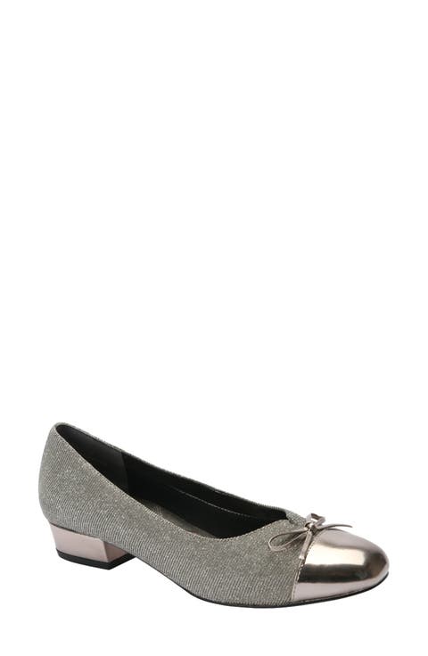 Tawnie Bow Cap Toe Pump (Women) (Wide Width)