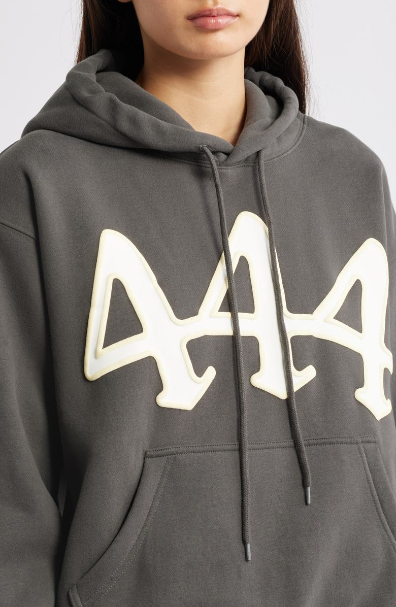 THE MAYFAIR GROUP Divinely Protected Cotton Blend Hoodie, Alternate, color, Charcoal