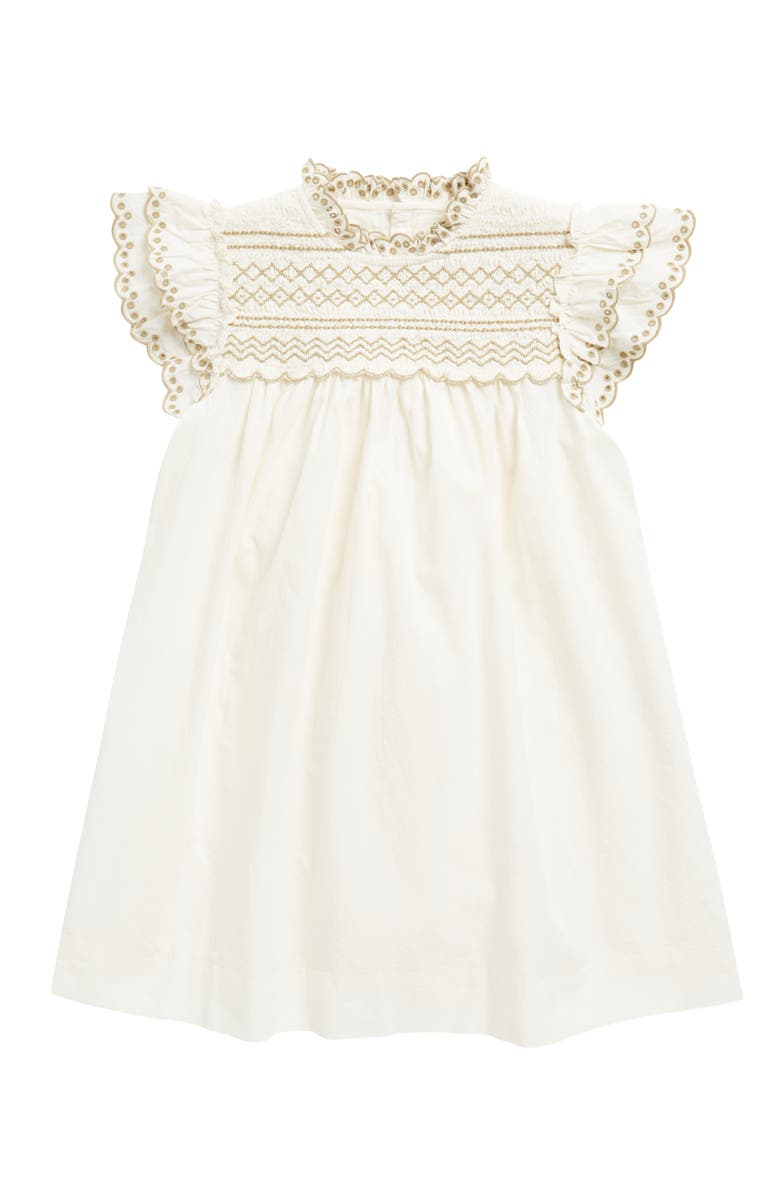 Bonpoint Kids' Embroidered Cotton Poplin Dress, Main, color,