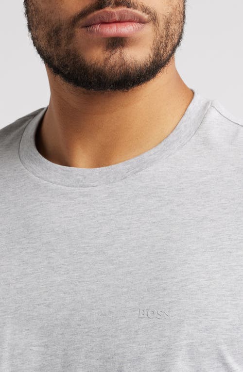 Shop Hugo Boss Boss Thompson Solid T-shirt In Open Grey