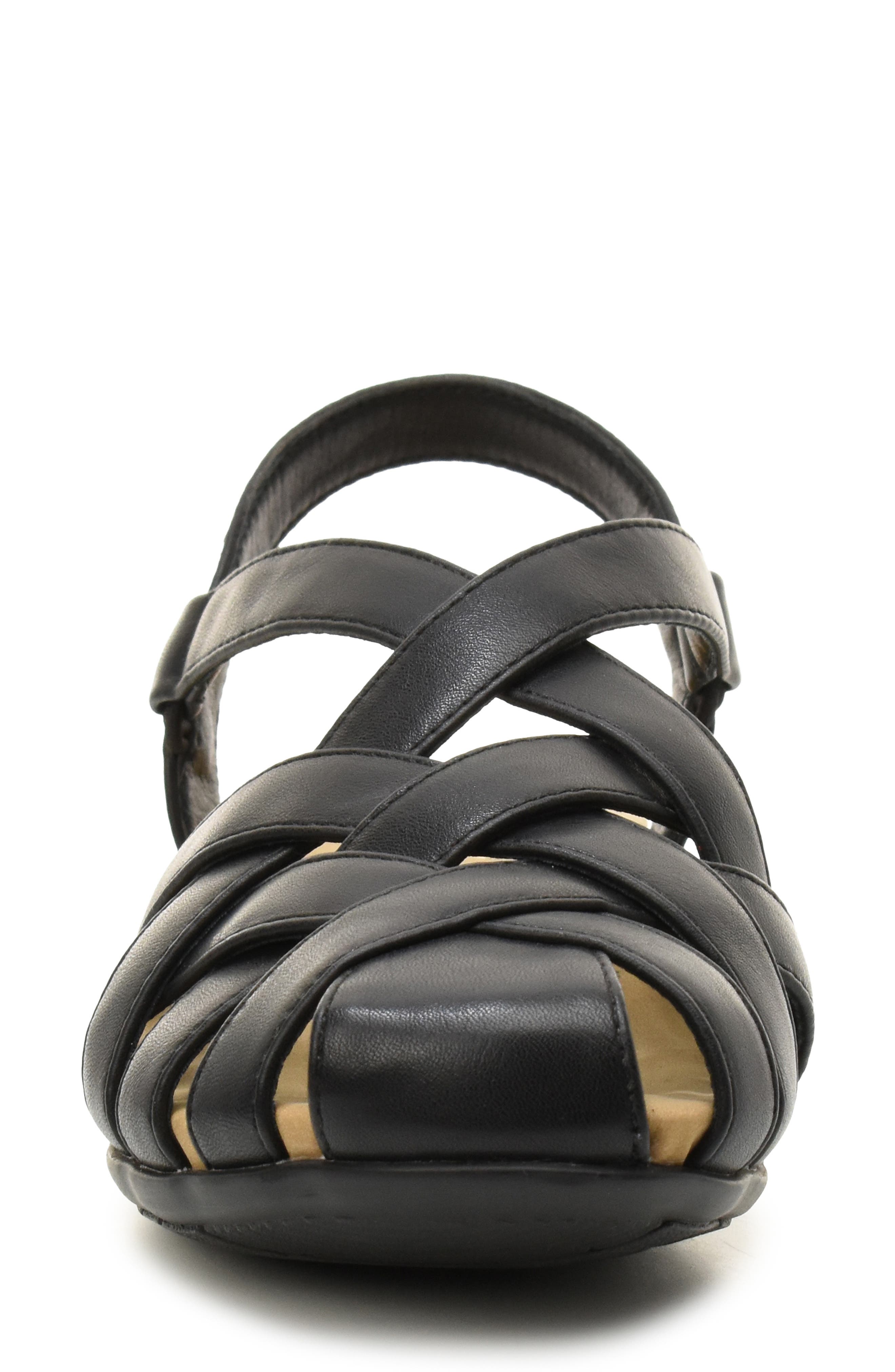 Taryn Rose Woven Slingback Sandal, Alternate, color, Black