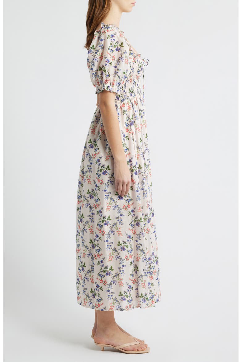 The Scarlett Smocked Midi Dress, Alternate, color, SCALLOP BOW CHINTZ PINK