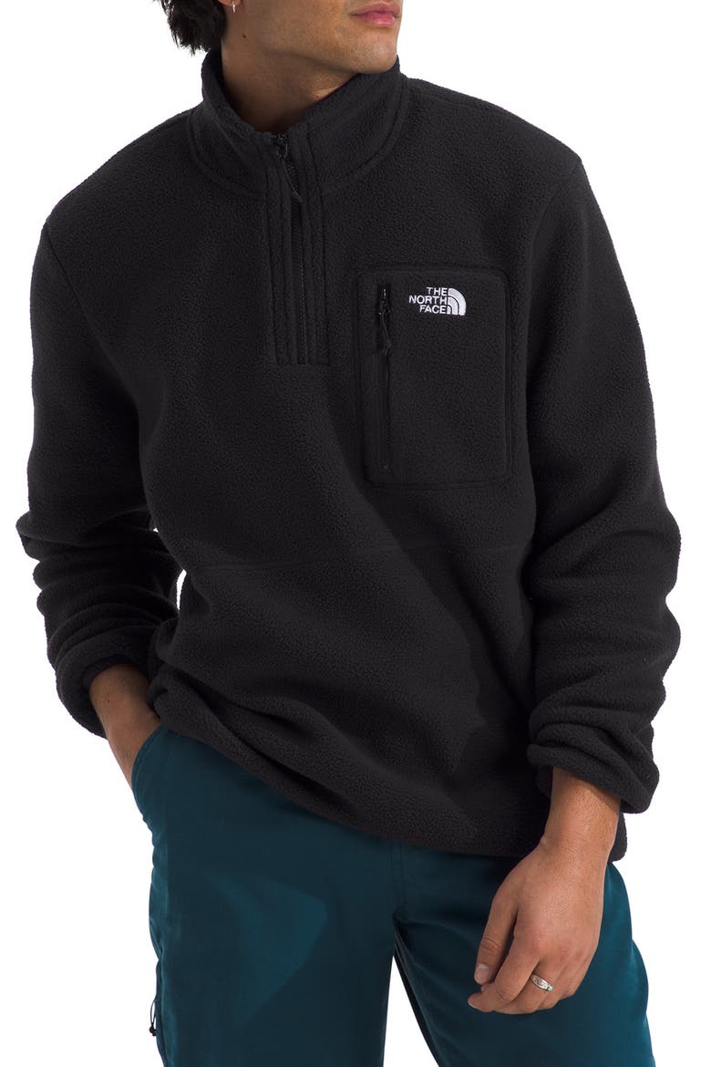 Yumiori Half Zip Recycled Fleece Pullover, Main, color, TNF BLACK/ TNF BLACK