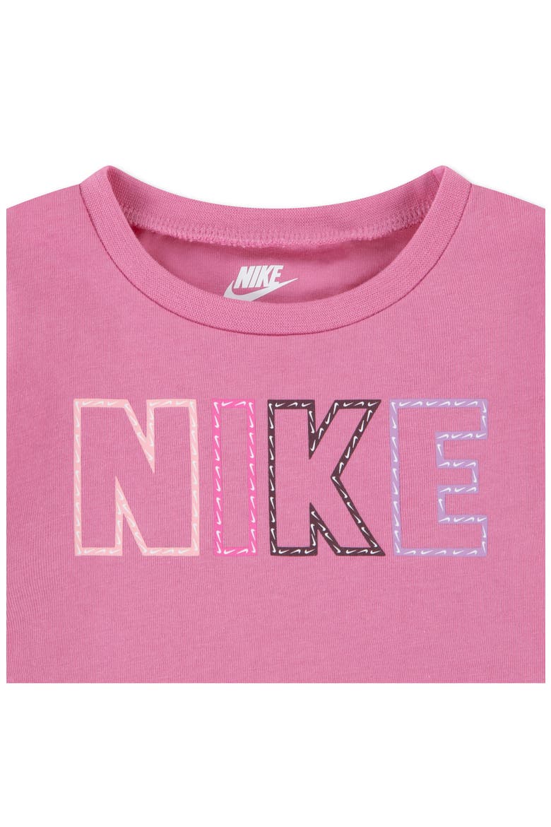 Pop Logo T-Shirt & Mesh Shorts Set, Alternate, color, BLACK