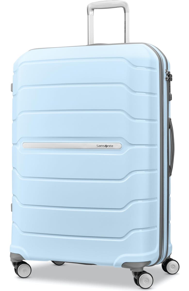 Samsonite Freeform Checked-Large 28-Inch Hardside Expandable with Double Spinner Wheels, Main, color, Sky Blue