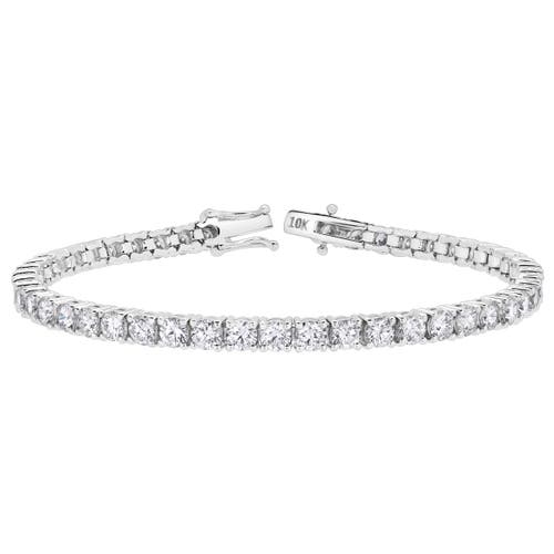 LuvMyJewelry 15Luv 10K White Gold Lab Grown Diamond Tennis Bracelets - 11.16 Carats  product