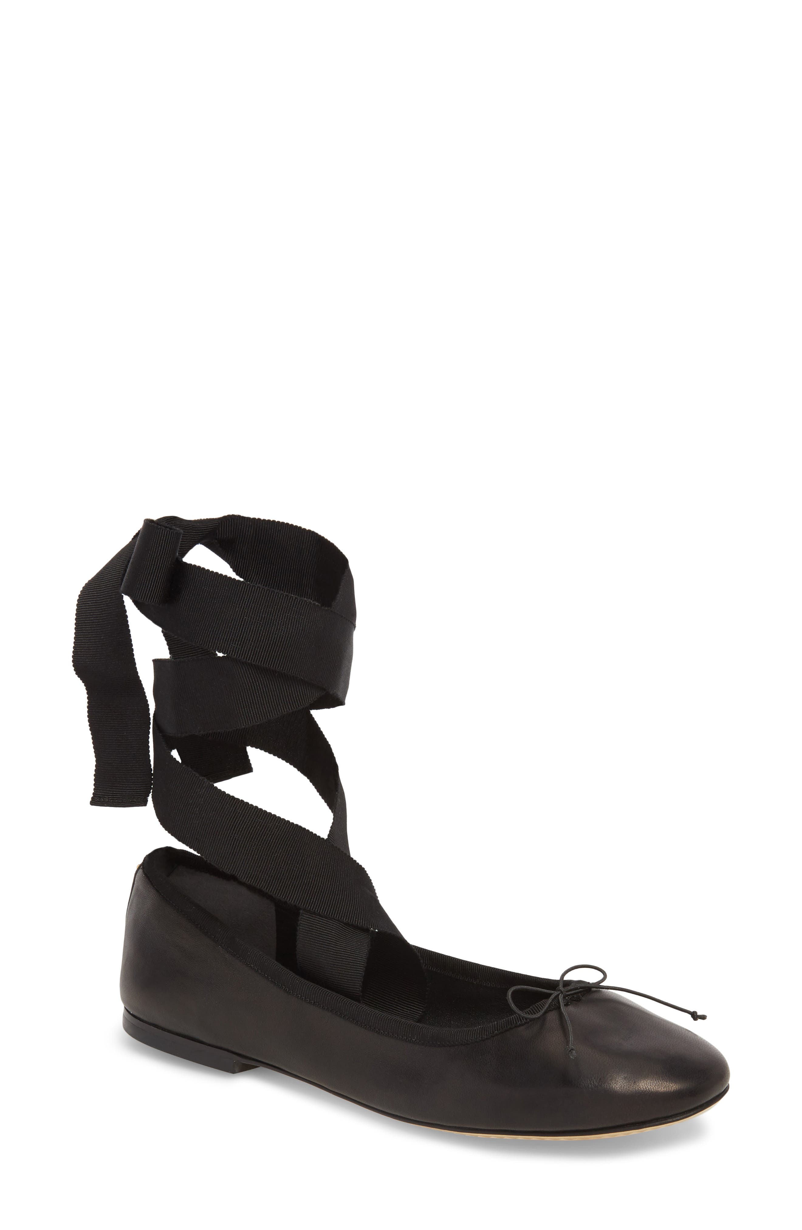 Tory Burch Elodie Lace-Up Ballet Flat, Main, color, 