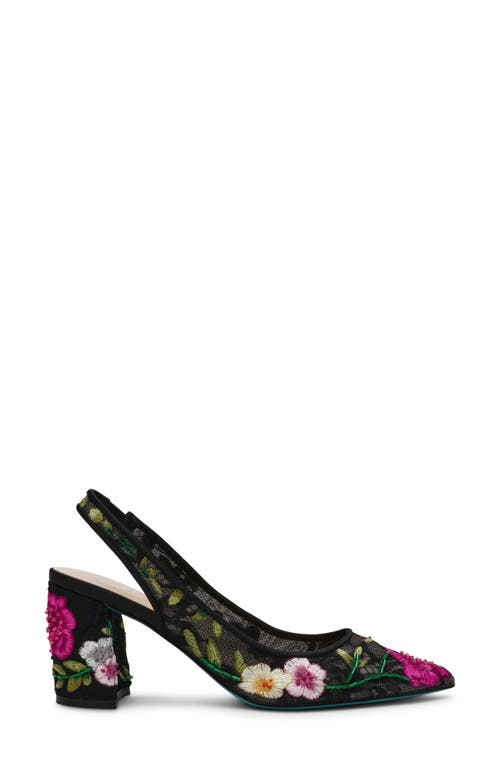 Betsey Johnson Lira Pointed Toe Slingback Pump In Multi