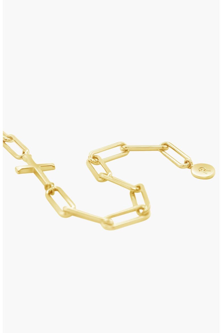 Chain Breaker Cross Bracelet, Alternate, color, 18k Gold Plated