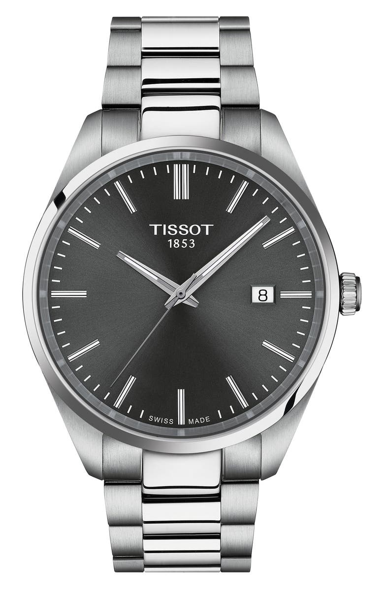Tissot PR 100 Classic Bracelet Watch, 40mm, Main, color, Grey