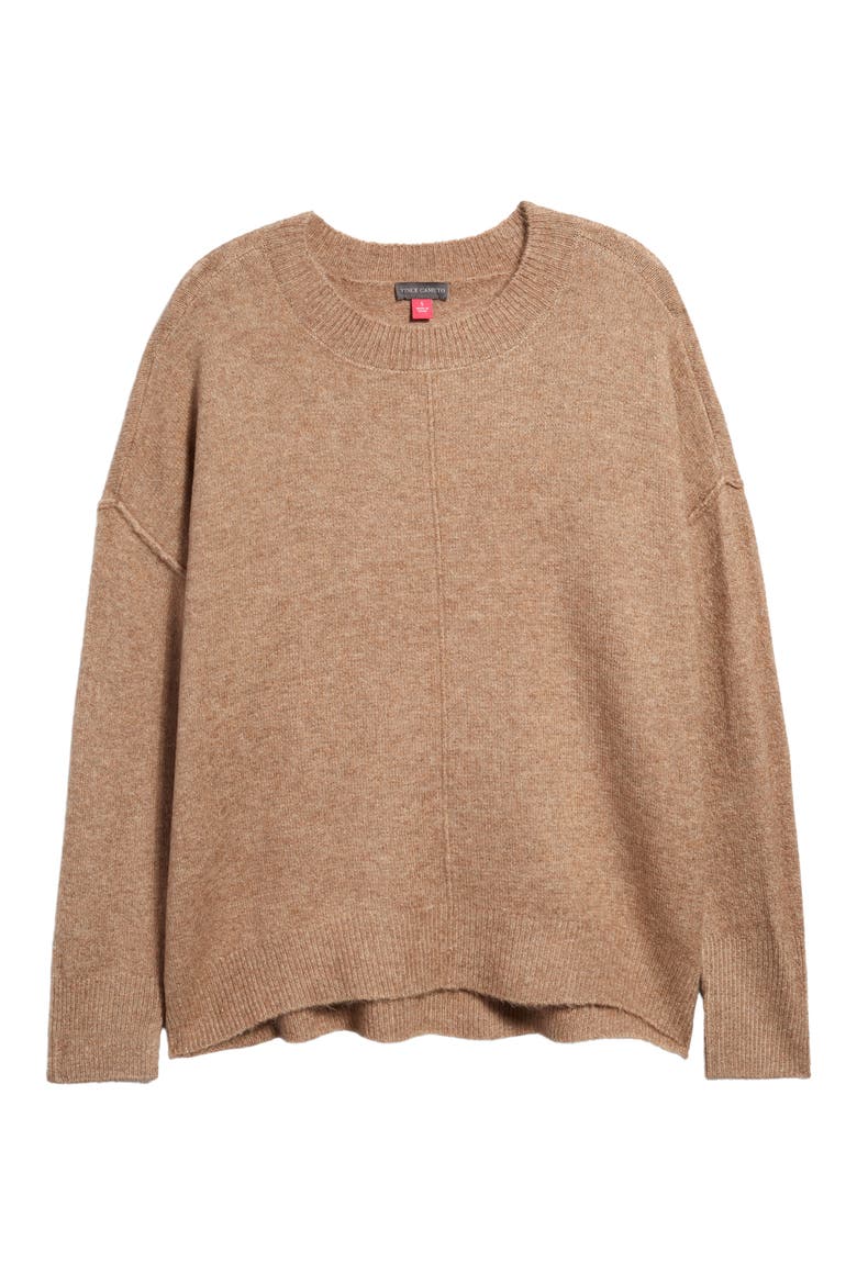 Exposed Seam Crewneck Sweater, Alternate, color, TAUPE
