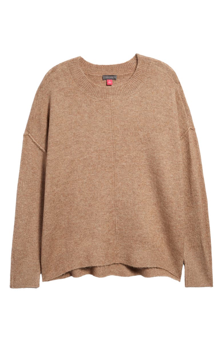 Vince Camuto Exposed Seam Crewneck Sweater, Alternate, color, Taupe