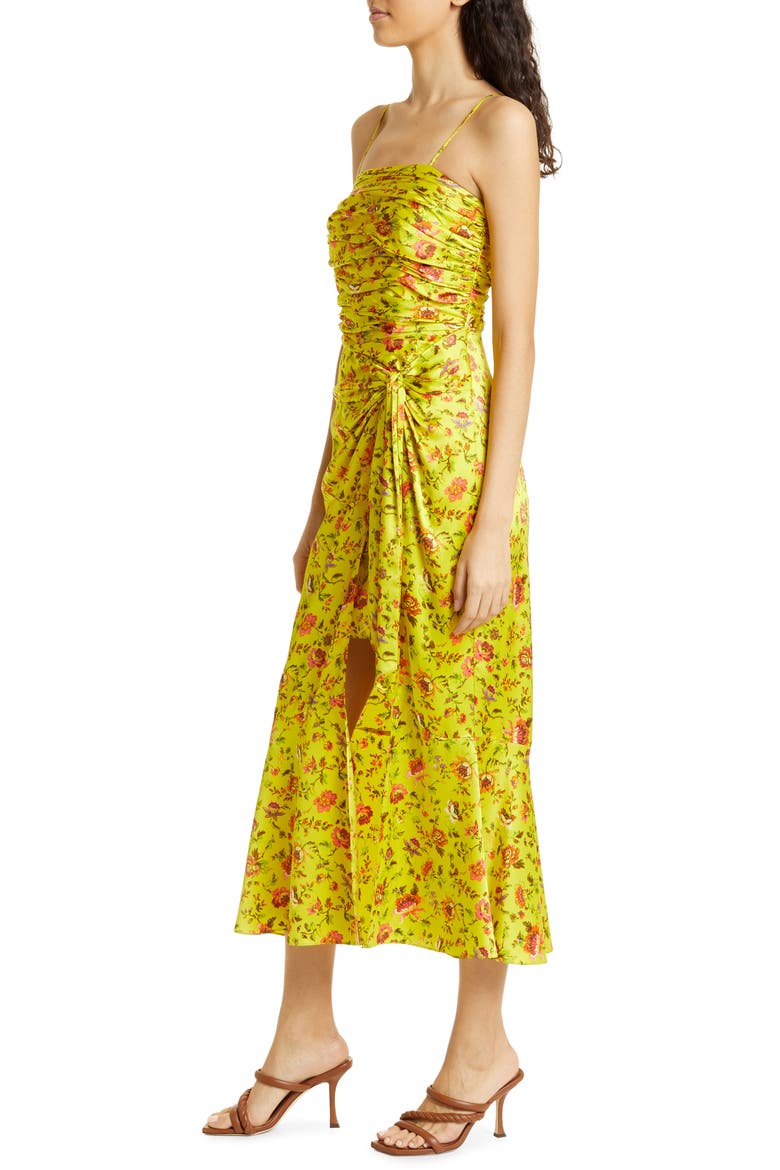 Provence Katz Ruched Midi Dress, Alternate, color, POMELO MULTI