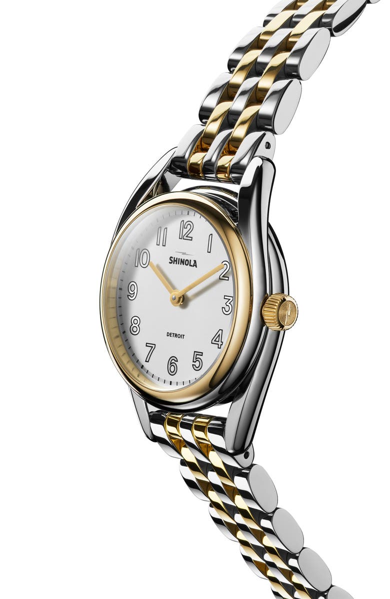 Shinola Derby Bracelet Watch, 30.5mm, Alternate, color, Lghtsilver