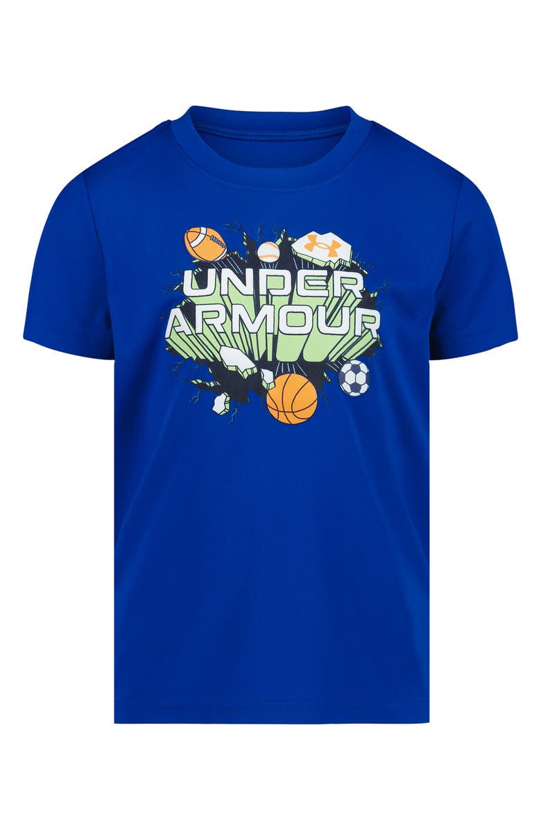 Under Armour Kids' Graphic Tech Print T-Shirt, Main, color, Royal