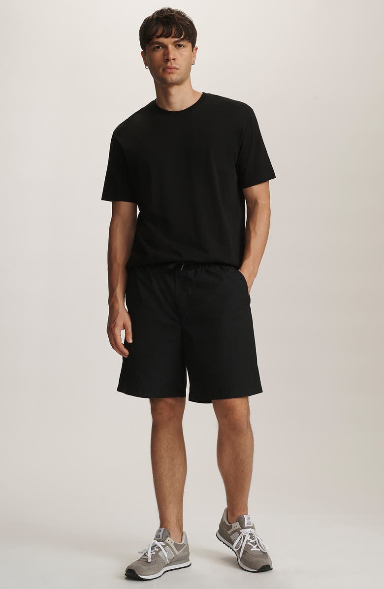 Mavi Jeans Drawstring Cotton Shorts, Alternate, color, Black