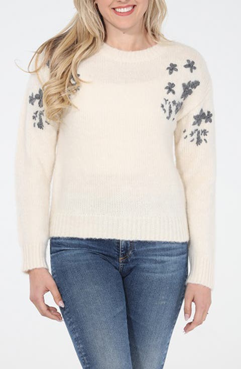 Floral Embroidered Sweater