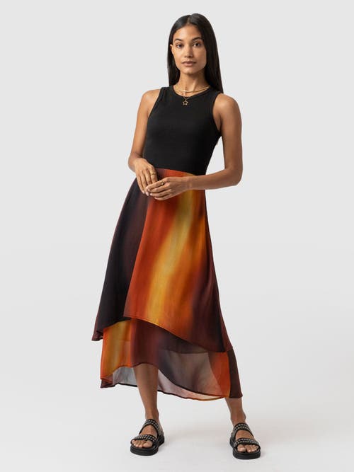 Saint And Sofia Saint + Sofia Etta Layered Dress In Orange